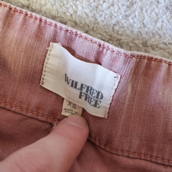 Aritzia Wilfred Free High Waist Lyocell Dusty Rose Paperbag Pants XS - Picture 6 of 7